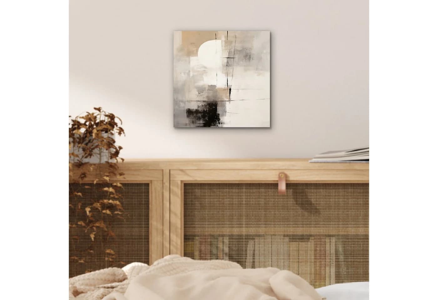 MuchoWow Metallbild Abstrakt Kunst Grau 20x20 cm - Bild 5