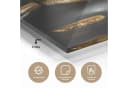 MuchoWow Acrylglasbild Lippen Gold Schwarz Abstrakt Bild 3