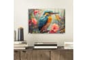 MuchoWow Acrylglasbild Eisvogel Blumen Motiv Bild 1