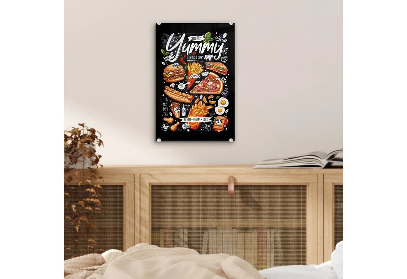 MuchoWow Acrylglasbild Schnellimbiss Bunt 20x30 cm - Bild 5