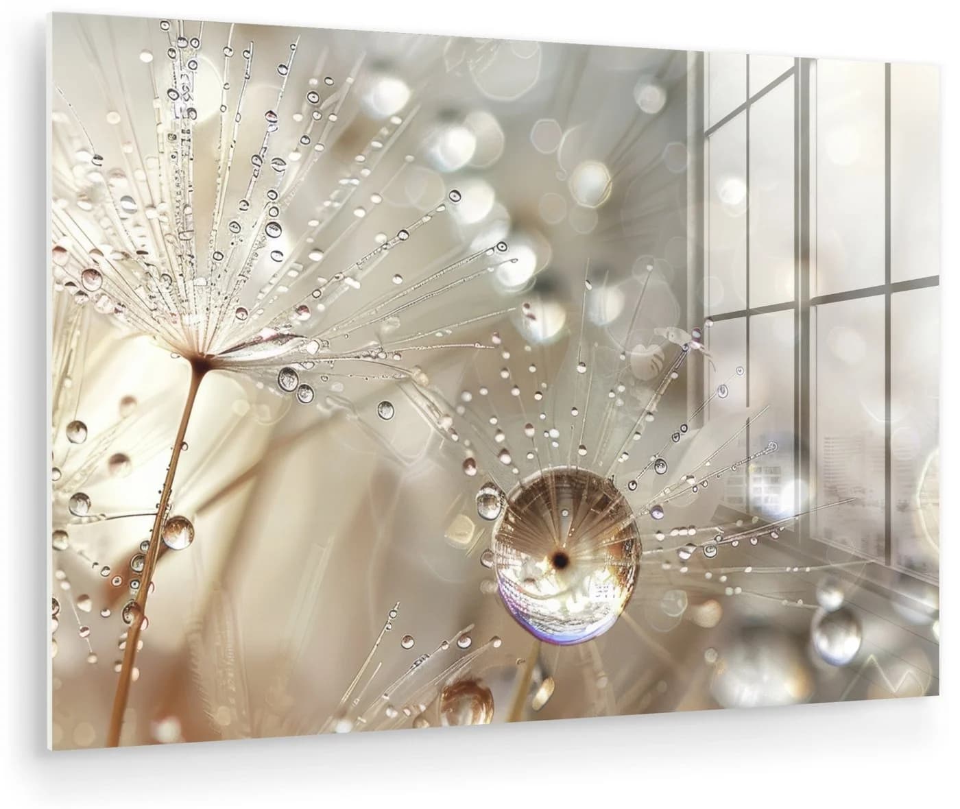 MuchoWow Acrylglasbild Blumen Beige Modern - Bild 2