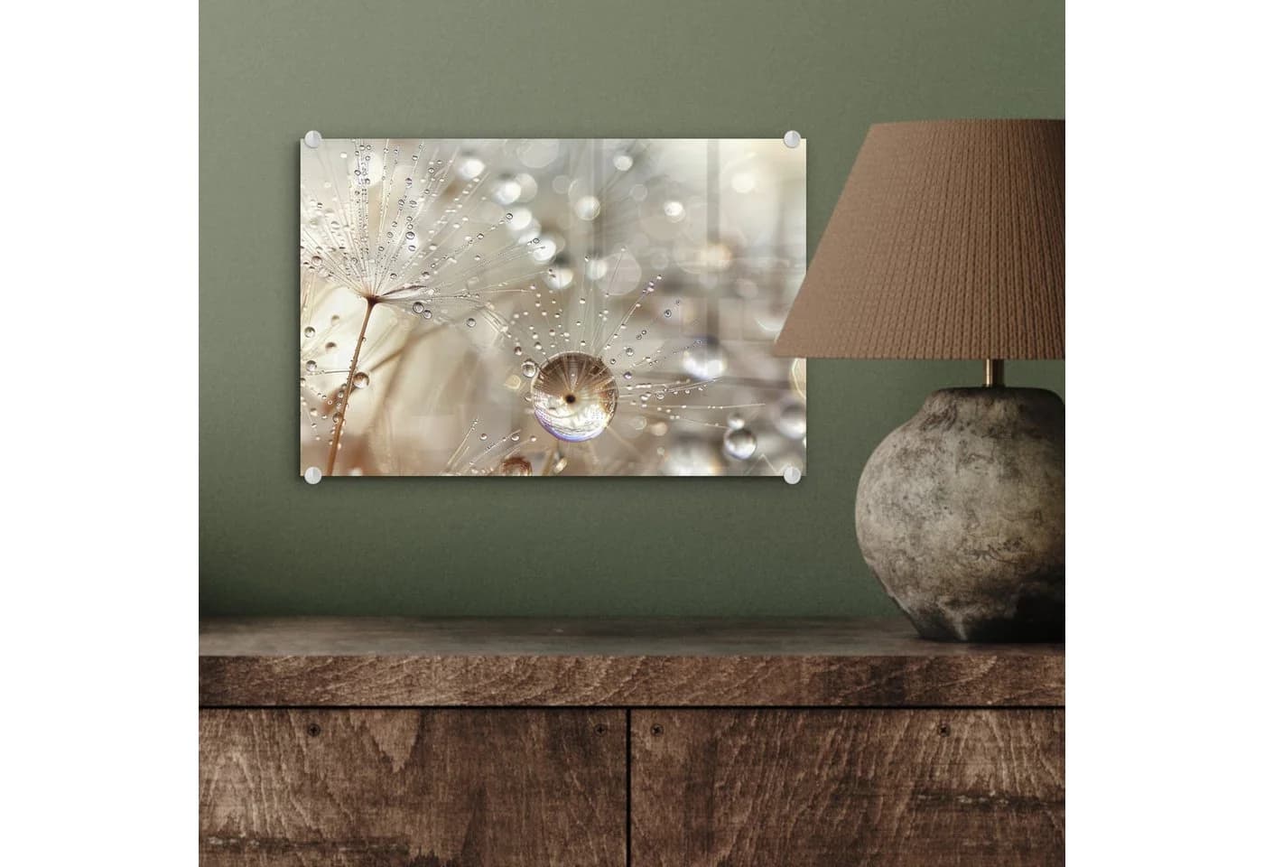MuchoWow Acrylglasbild Blumen Beige Modern - Bild 4