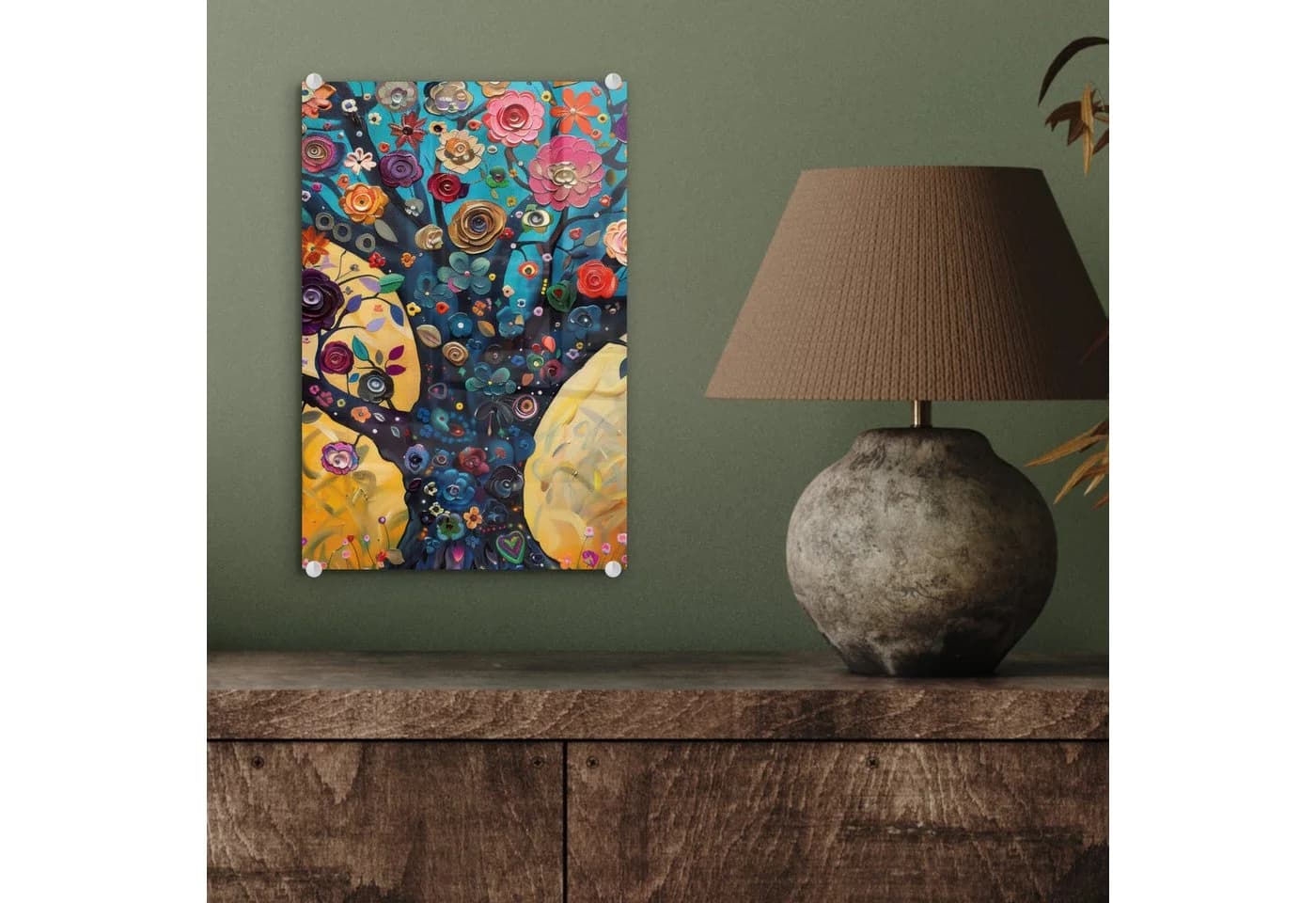 MuchoWow Acrylglasbild Baum Farbenfroh Modern - Bild 4