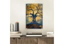 MuchoWow Acrylglasbild Baum des Lebens Blau Gold Bild 1