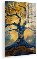 MuchoWow Acrylglasbild Baum des Lebens Blau Gold Bild 2