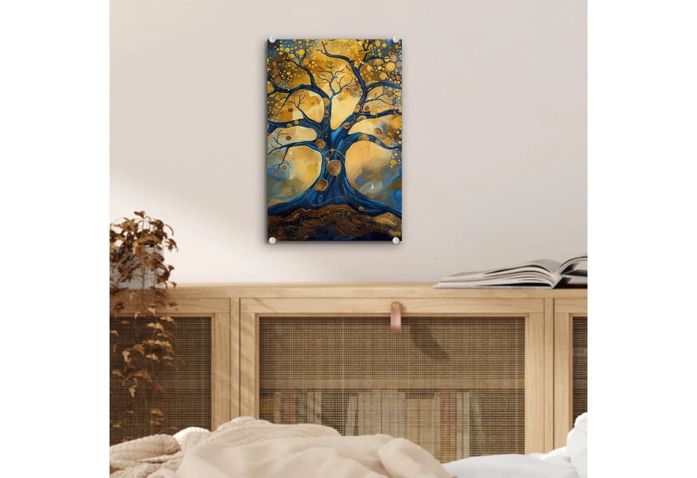 MuchoWow Acrylglasbild Baum des Lebens Blau Gold - Bild 5
