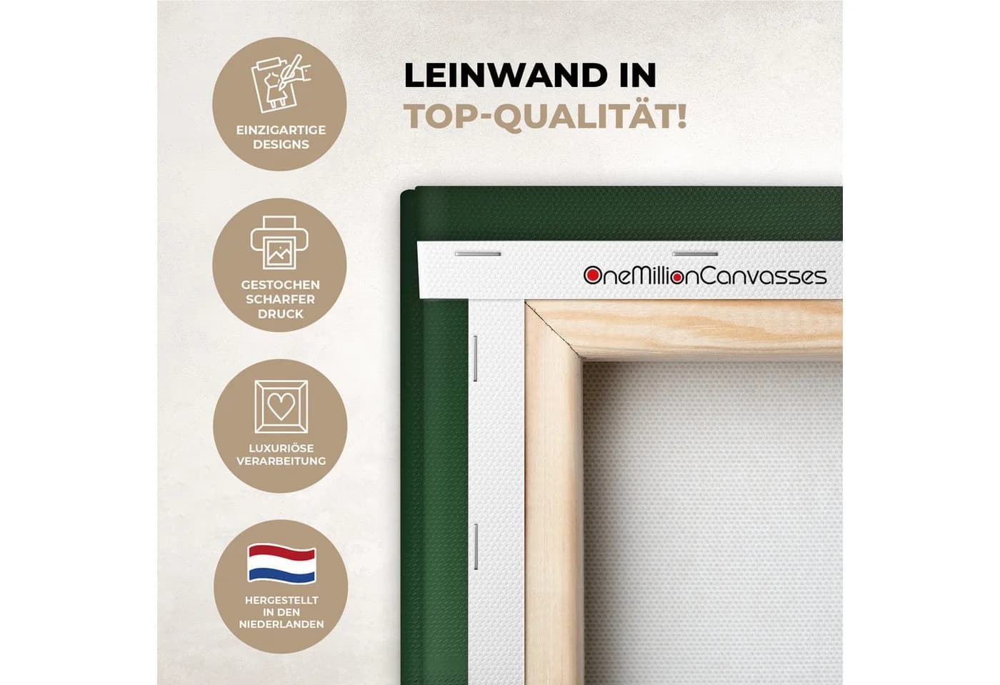 OneMillionCanvasses® Leinwandbild Frau Grün Modern Abstrakt - Bild 3