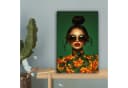 OneMillionCanvasses® Leinwandbild Frau Grün Modern Abstrakt Bild 5