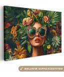 OneMillionCanvasses® Leinwandbild Frau Pantherdruck Dschungel 30x20 cm Bild 2