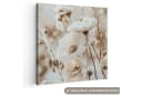 OneMillionCanvasses® Leinwandbild Blumen Winter Beige/Weiß Bild 2