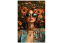 MuchoWow Poster Frau Blumen Modern Bunt Bild 2
