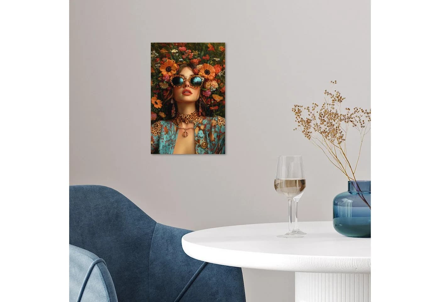 MuchoWow Poster Frau Blumen Modern Bunt - Bild 5