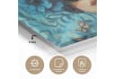 MuchoWow Acrylglasbild Frau Blumen Schmetterlinge Blau Modern Bild 3