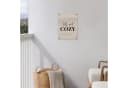 OnlyWow Gartenposter Beige Winter Zitat PVC Bild 1