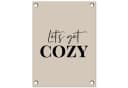 OnlyWow Gartenposter Beige Winter Zitat PVC Bild 2