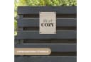 OnlyWow Gartenposter Beige Winter Zitat PVC Bild 4
