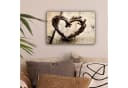 OneMillionCanvasses® Leinwandbild Herz Natur Braun Fotodruck 30x20 cm Bild 1