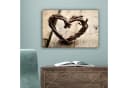 OneMillionCanvasses® Leinwandbild Herz Natur Braun Fotodruck 30x20 cm Bild 5