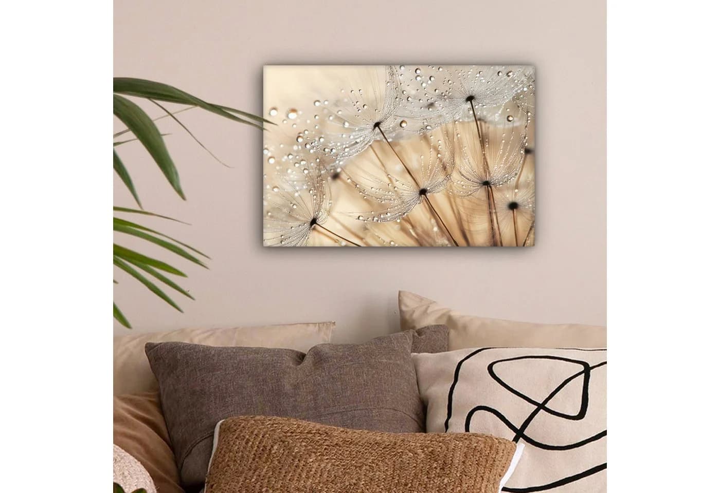OneMillionCanvasses® Leinwandbild Löwenzahn Abstrakt Natur Beige