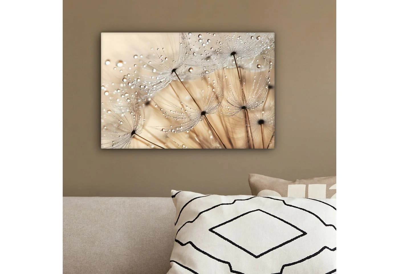 OneMillionCanvasses® Leinwandbild Löwenzahn Abstrakt Natur Beige - Bild 4