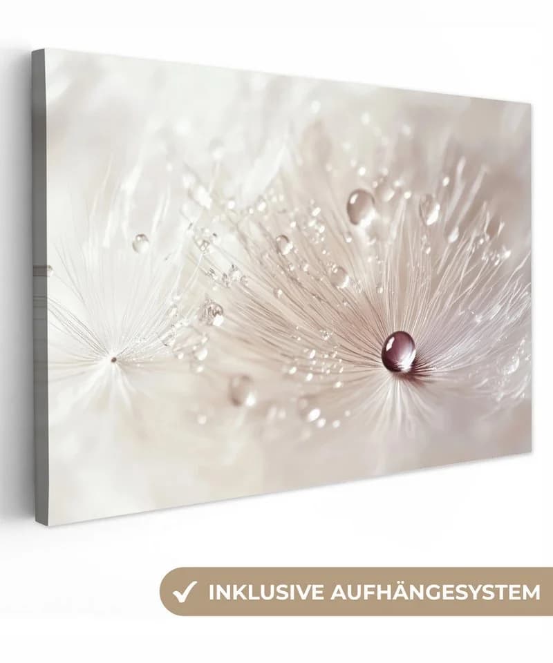 OneMillionCanvasses® Leinwandbild Abstrakt Weiß Blume - Bild 2