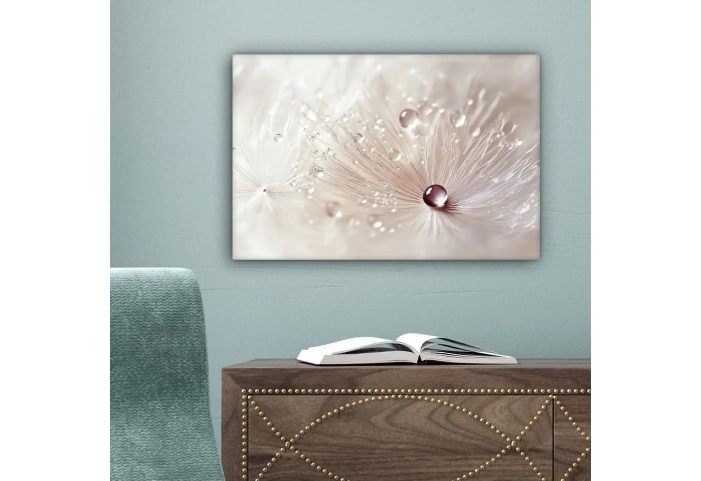 OneMillionCanvasses® Leinwandbild Abstrakt Weiß Blume - Bild 5