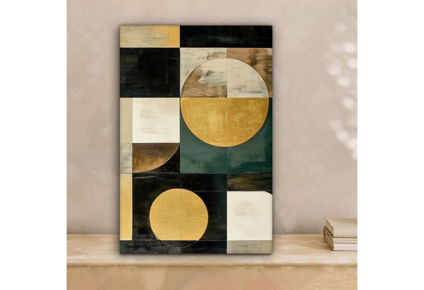 OneMillionCanvasses® Leinwandbild Abstrakt Gold Bronze Schwarz