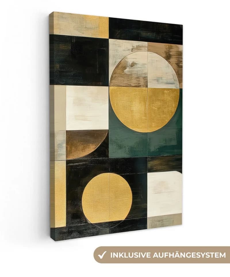 OneMillionCanvasses® Leinwandbild Abstrakt Gold Bronze Schwarz - Bild 2