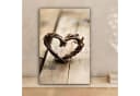 OneMillionCanvasses® Leinwandbild Herz Natur Braun Fotodruck Bild 1
