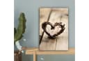 OneMillionCanvasses® Leinwandbild Herz Natur Braun Fotodruck Bild 5