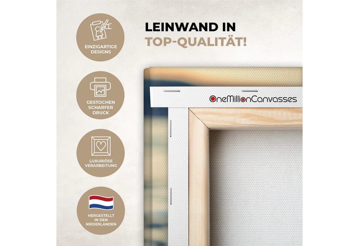 OneMillionCanvasses® Leinwandbild Herz - Steine - Natur - Kieselsteine - Zen - Kieselsteine, Fotodruck - Bild 3