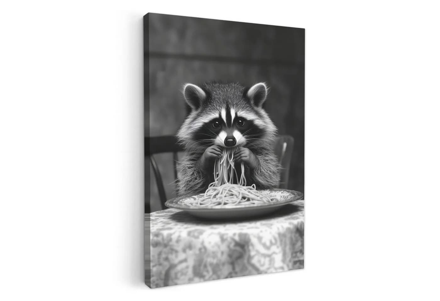 OneMillionCanvasses® Leinwandbild Waschbär Niedlich Fotodruck 20x30 cm - Bild 2