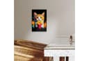 OneMillionCanvasses® Leinwandbild Katze - Essen - Pommes frites - Graffiti - Abstrakt Bild 4