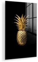 MuchoWow Acrylglasbild Ananas Schwarz Gold Luxus Bild 2