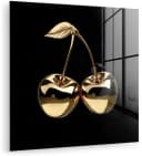 MuchoWow Acrylglasbild Kirsche Schwarz Gold Bild 2