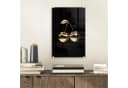 MuchoWow Acrylglasbild Kirsche Schwarz Gold Dekorative Wanddekoration Bild 1