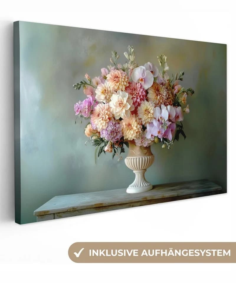 OneMillionCanvasses Leinwandbild Blumenstrauß Pastell - Bild 2