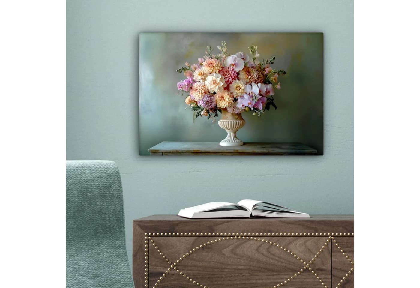 OneMillionCanvasses Leinwandbild Blumenstrauß Pastell - Bild 5