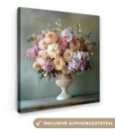 OneMillionCanvasses® Leinwandbild Orchidee Strauß Vase Rosa/Weiß Bild 2