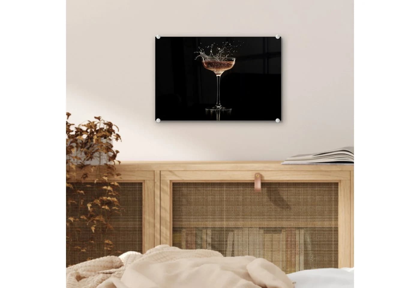 MuchoWow Acrylglasbild Cocktail Schwarz Spritzer - Bild 5