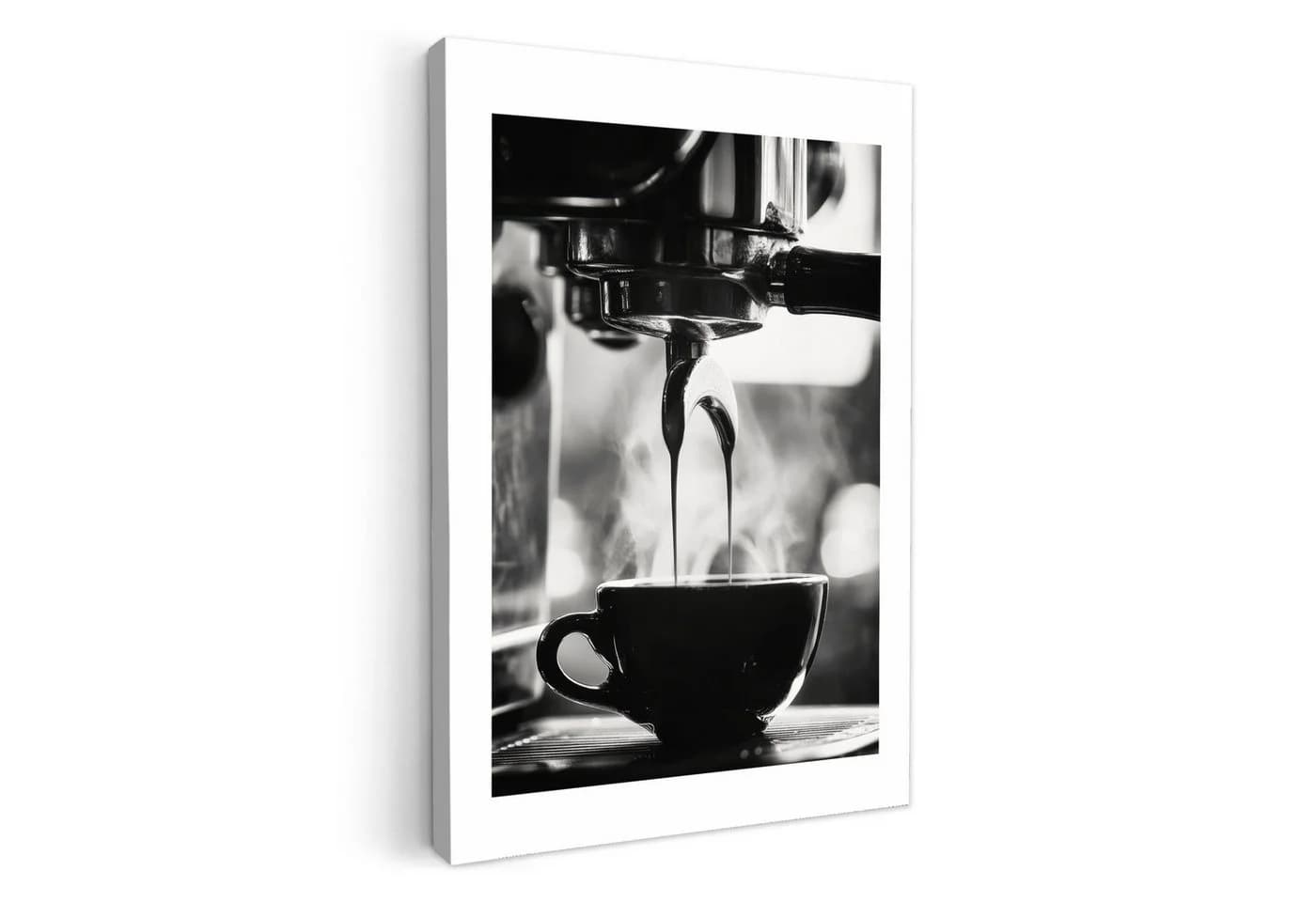 OneMillionCanvasses® Leinwandbild Kaffee Espresso Schwarz/Weiß - Bild 2