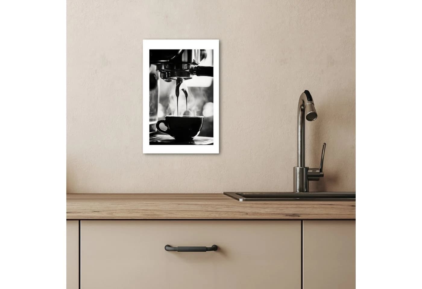 OneMillionCanvasses® Leinwandbild Kaffee Espresso Schwarz/Weiß - Bild 3