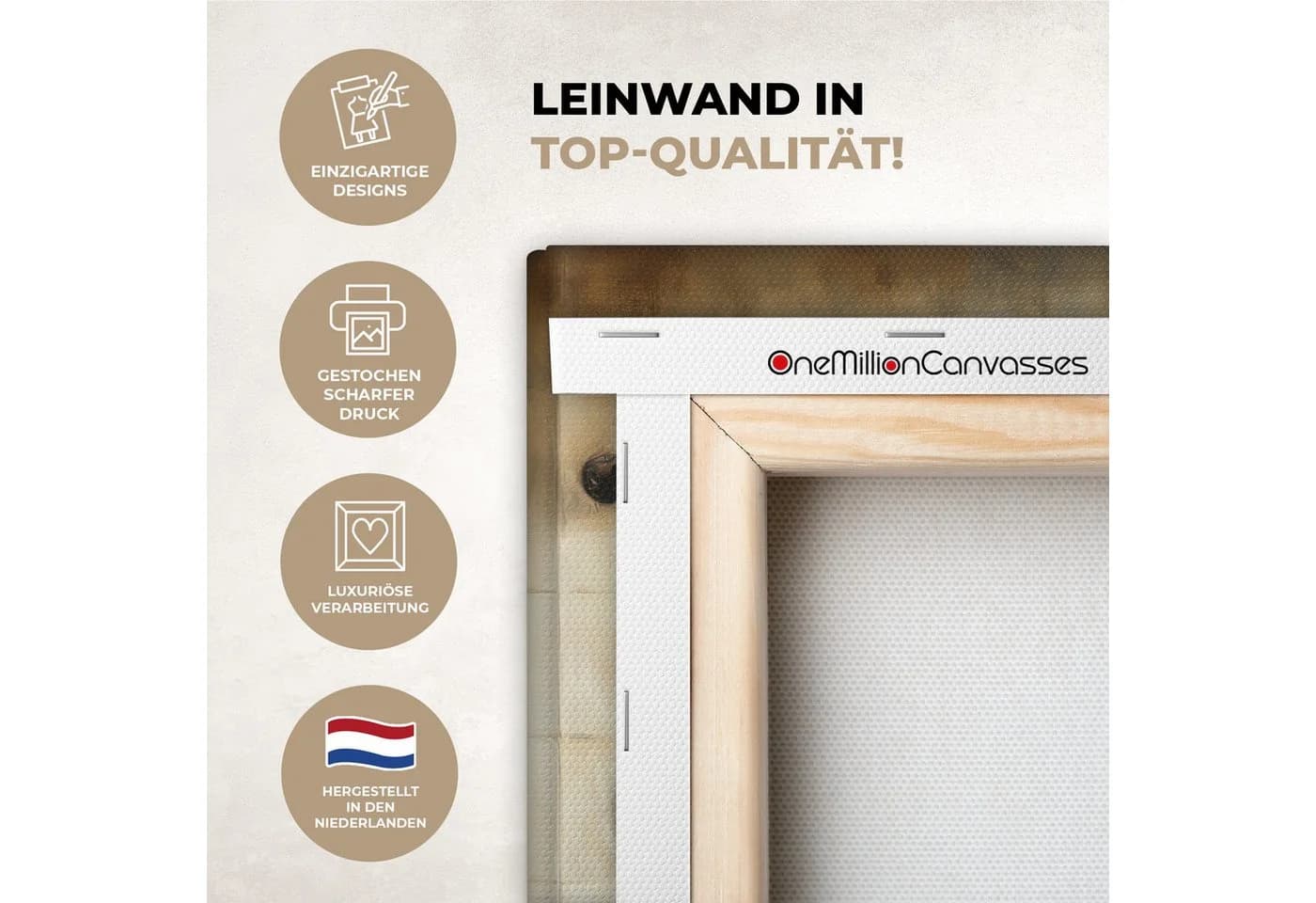 OneMillionCanvasses® Leinwandbild Stilleben Küchengeräte Holzrahmen - Bild 3