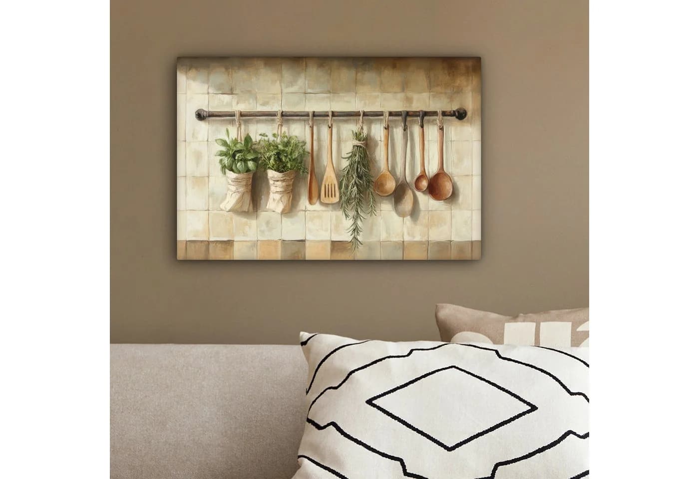 OneMillionCanvasses® Leinwandbild Stilleben Küchengeräte Holzrahmen - Bild 4