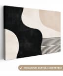OneMillionCanvasses® Leinwandbild Abstrakt Japandi Beige Modern Fotodruck 30x20 cm Bild 2