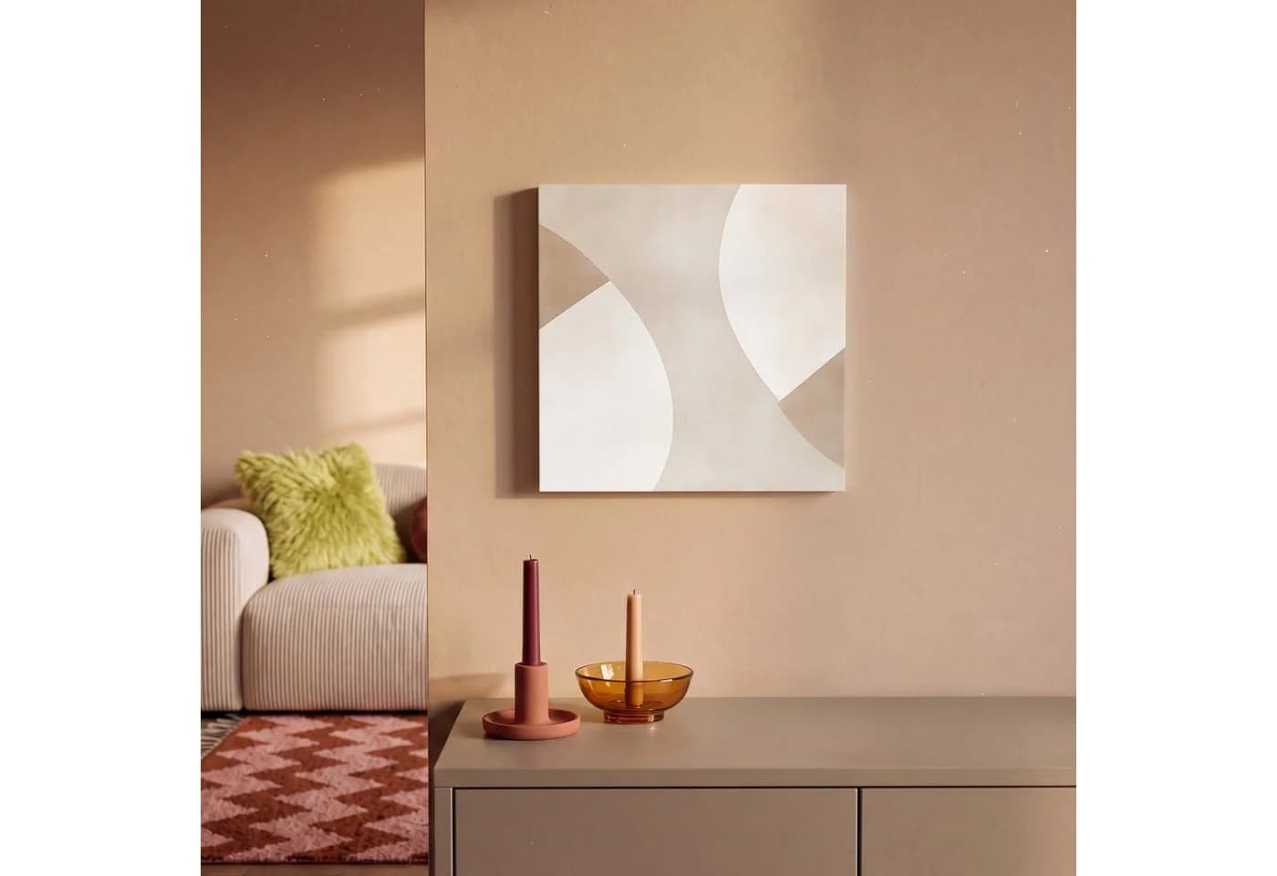 OneMillionCanvasses® Leinwandbild Braun Beige Abstrakt Japandi
