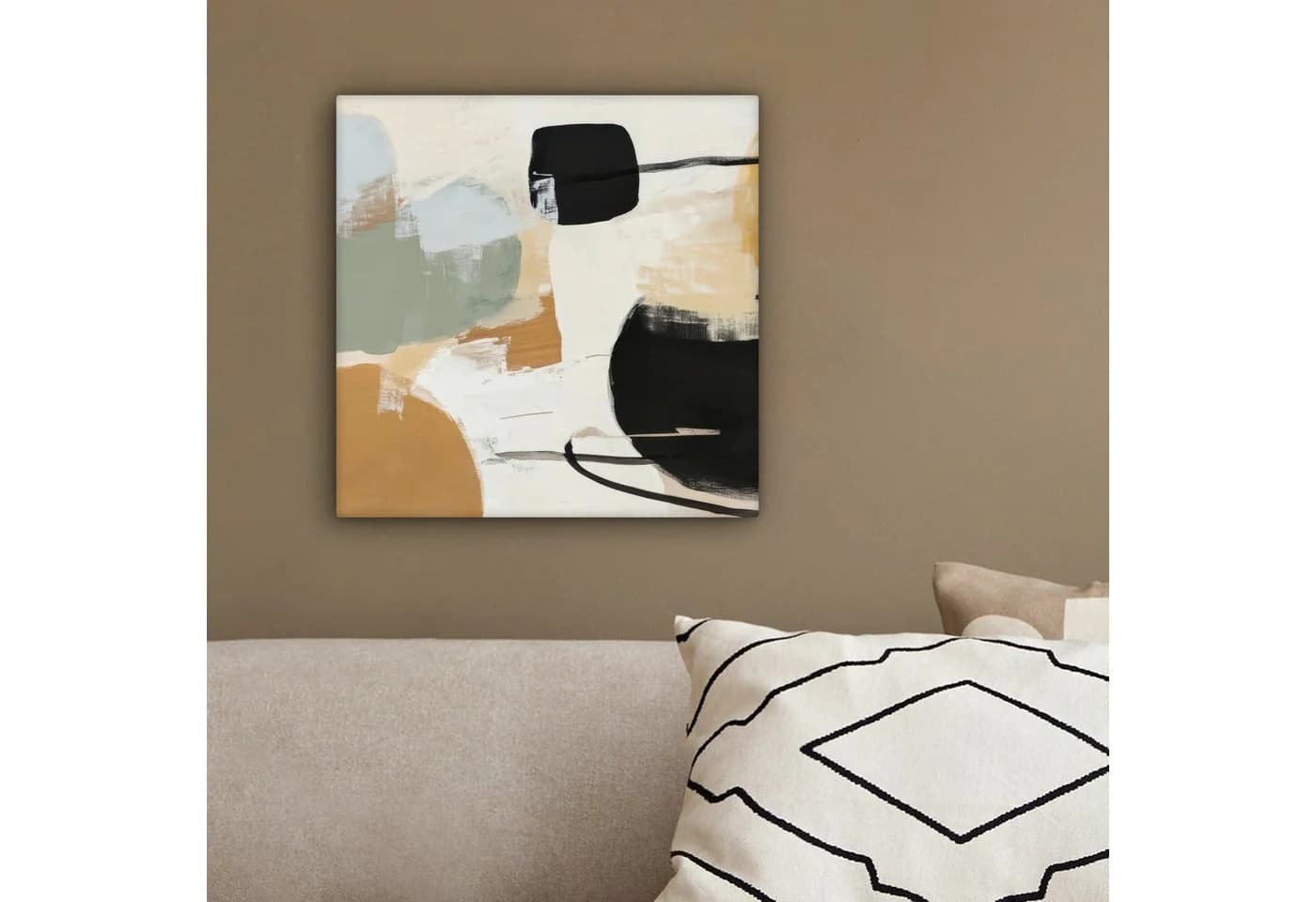 OneMillionCanvasses® Leinwandbild Farbe - Abstrakt - Farben, Fotodruck (1 St), Wandbild, Deko Schlafzimmer Wohnzimmer Flur 20x20 cm - Bild 4