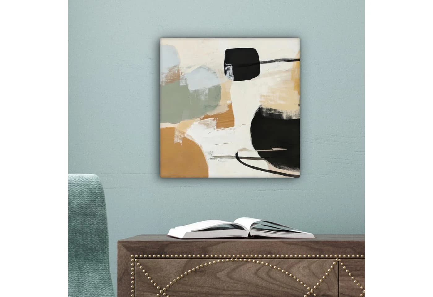 OneMillionCanvasses® Leinwandbild Farbe - Abstrakt - Farben, Fotodruck (1 St), Wandbild, Deko Schlafzimmer Wohnzimmer Flur 20x20 cm - Bild 5