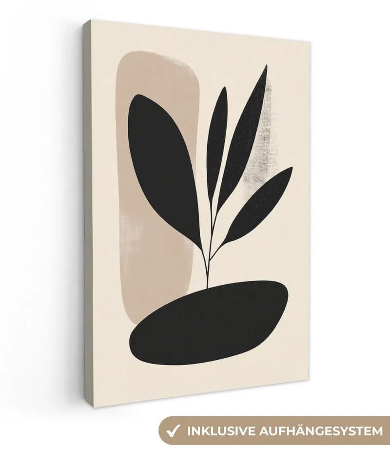 OneMillionCanvasses® Leinwandbild Pflanze Beige Japanisch Fotodruck - Bild 2