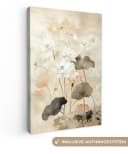 OneMillionCanvasses® Leinwandbild Blumen Japandi Beige/Weiß Bild 2